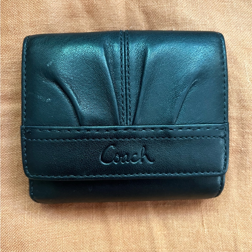 Coach black leather wallet
